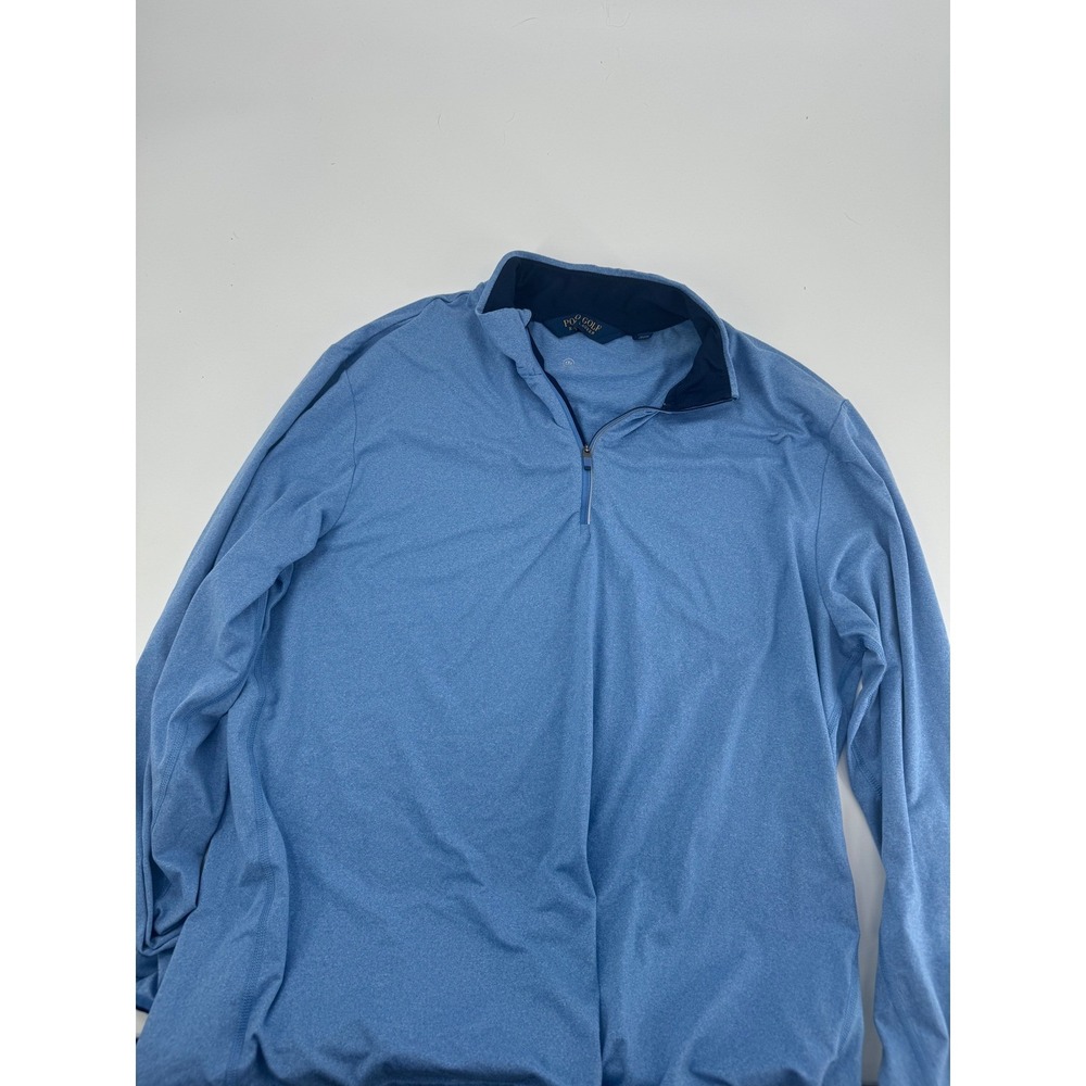 Polo Golf Ralph‎ Lauren XL Pullover 1/4 Zip Long Sleeve Blue Top Mens